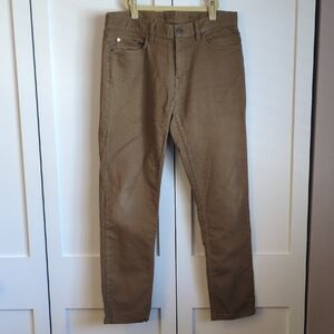 Banana Republic Men's 32/30 Traveler Pants Light Toffee Athletic Taper Fit